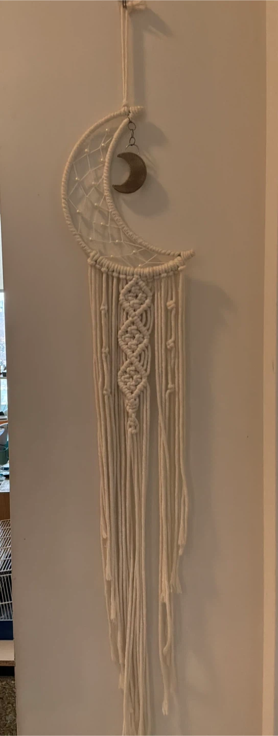Hanging moon wall piece