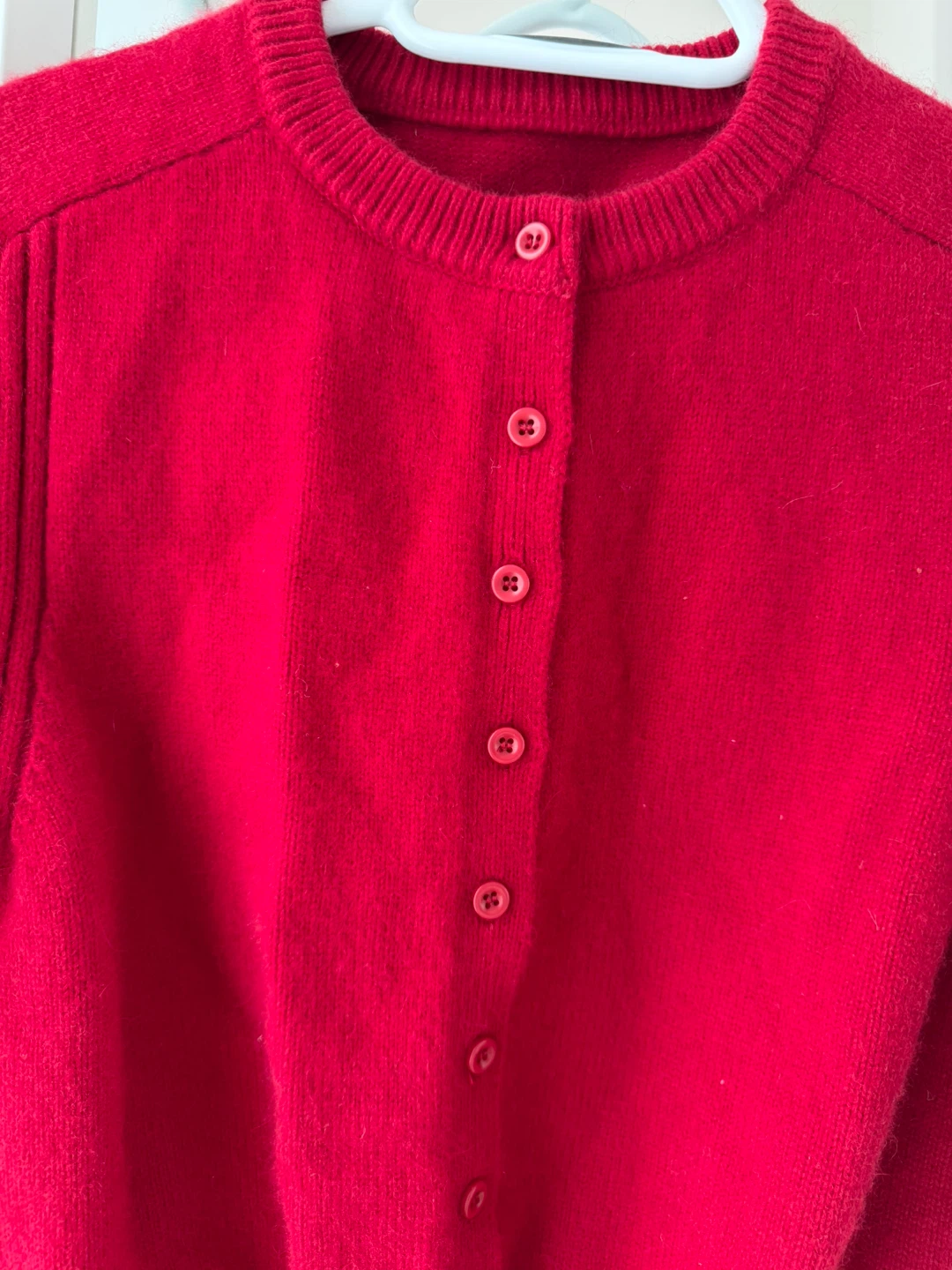 Red Button-Up Cardigan - photo 3