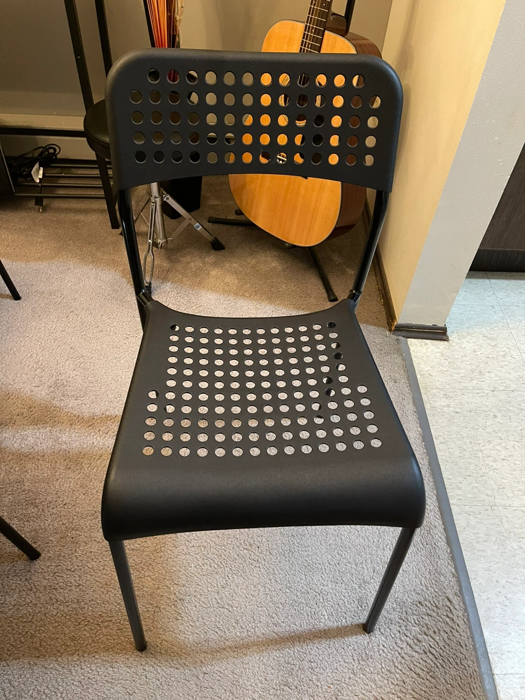 4 PCS IKEA ADDE Black Chair