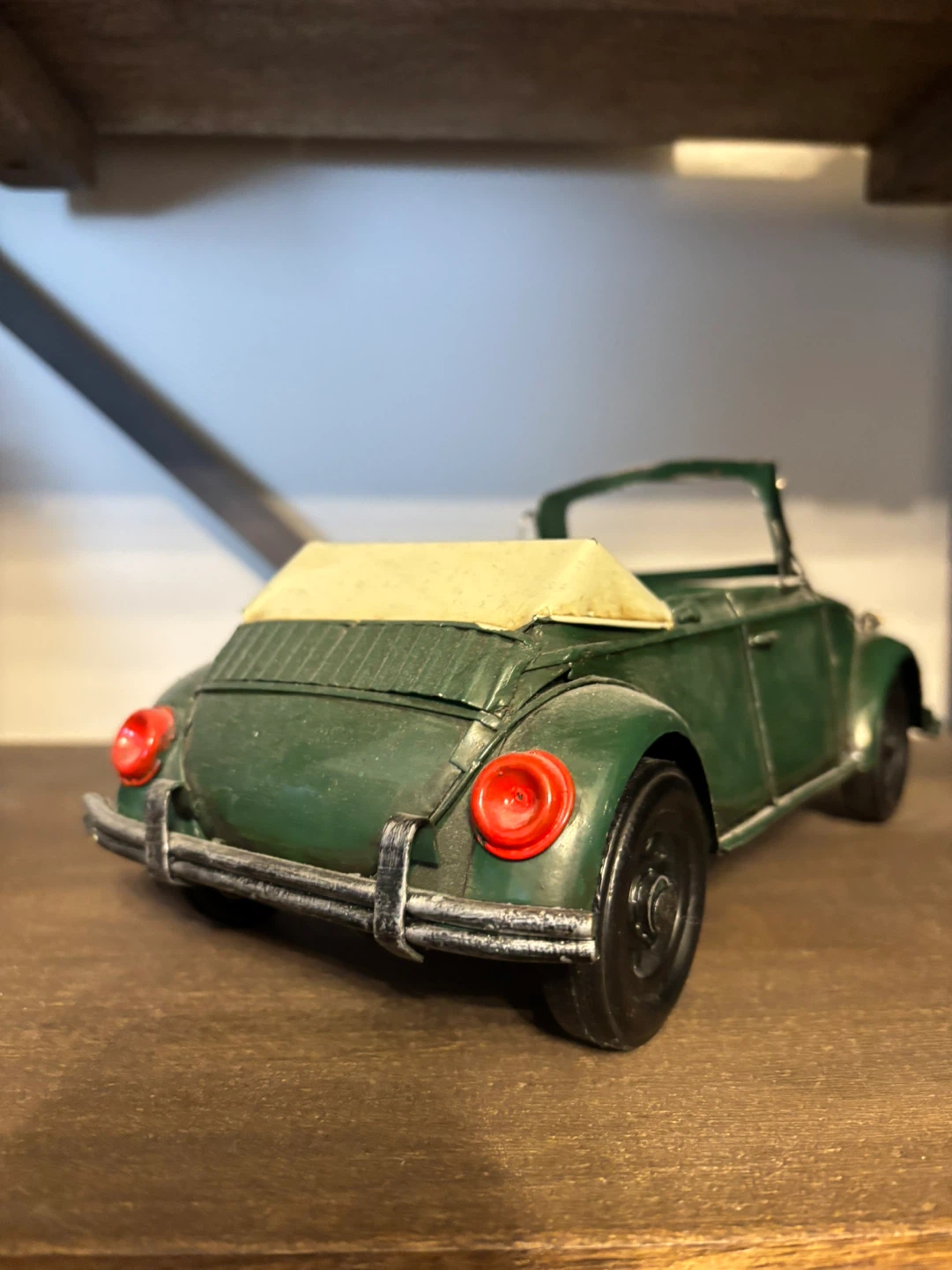 Green Metal Convertible Beetle Car Decor - photo 3