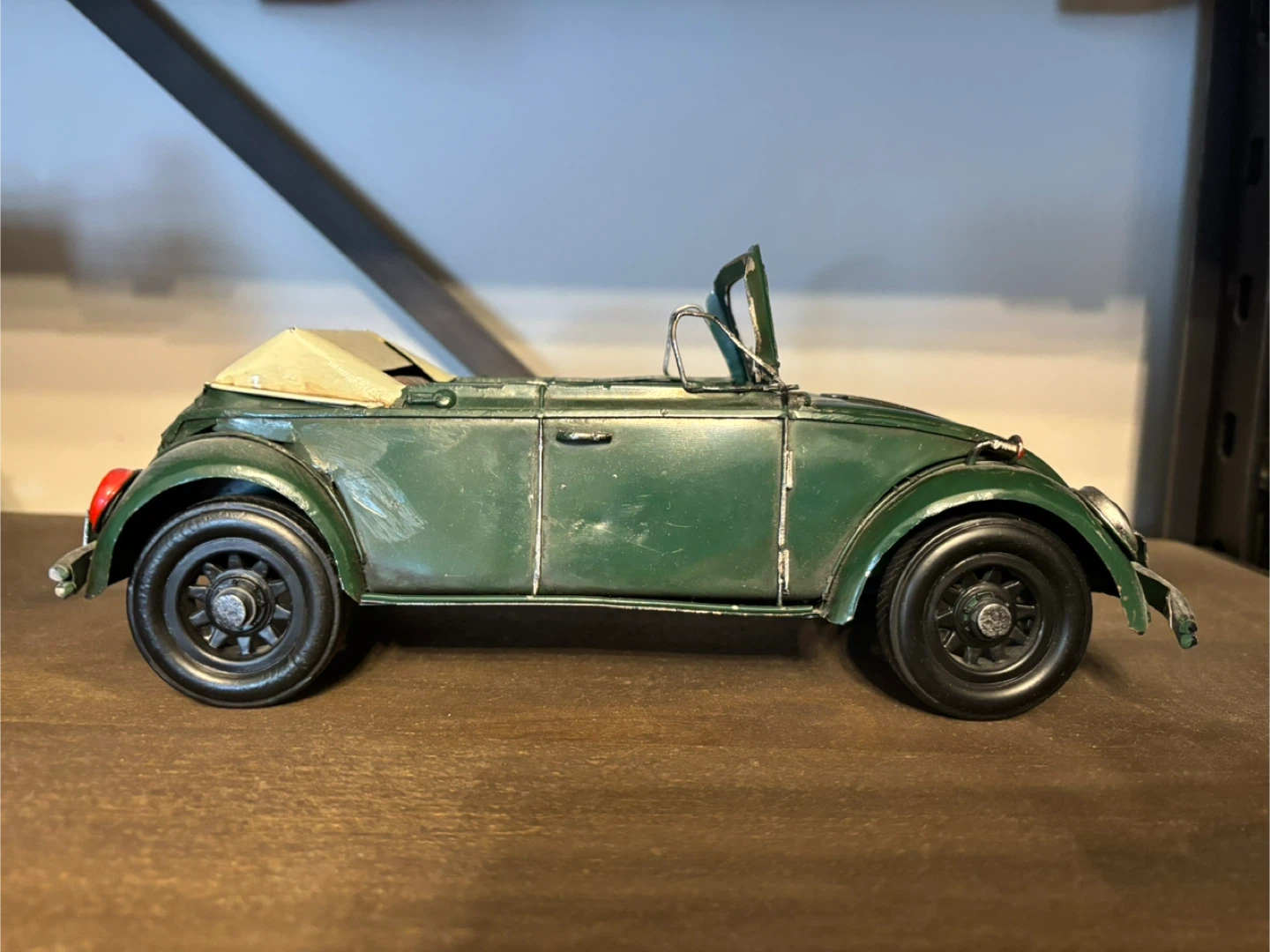 Green Metal Convertible Beetle Car Decor - photo 2