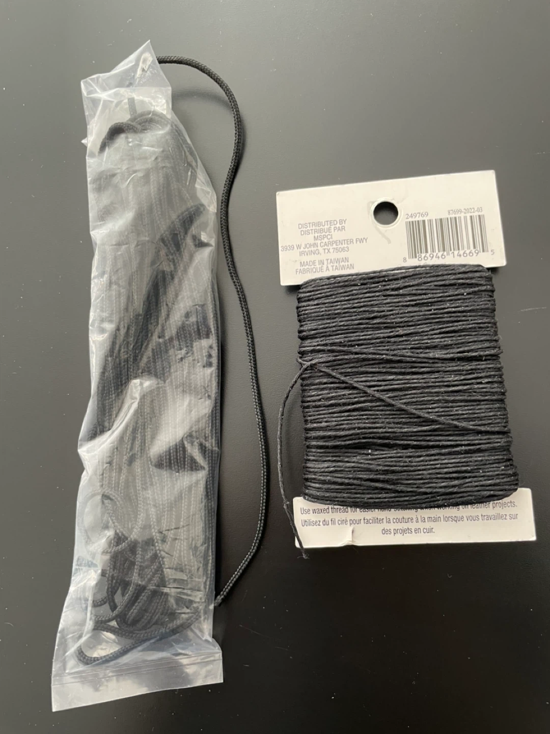 ArtMinds Black Waxed Thread nylon + Leather Cord - photo 2