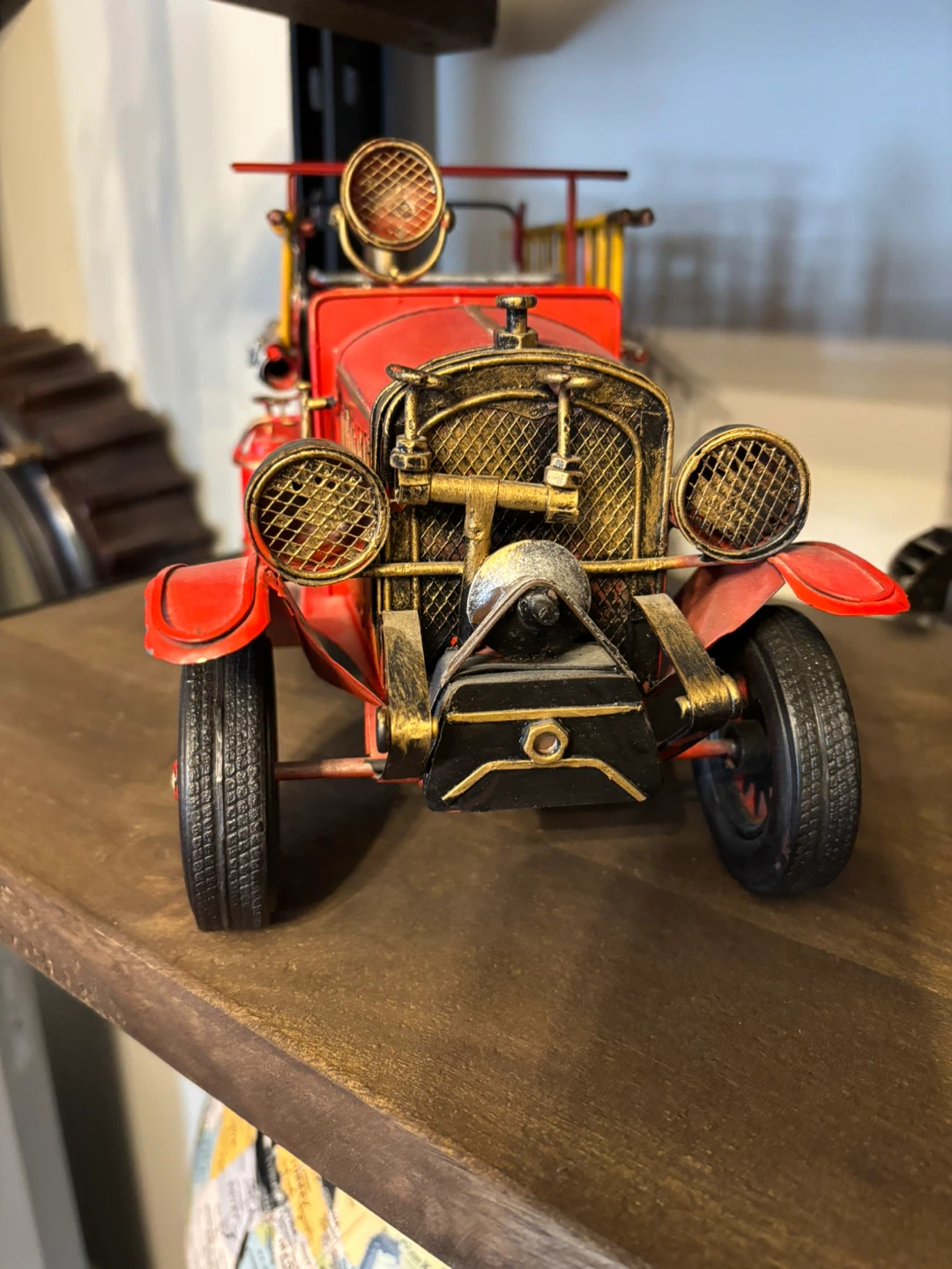 Vintage Metal Firetruck Decor - photo 2