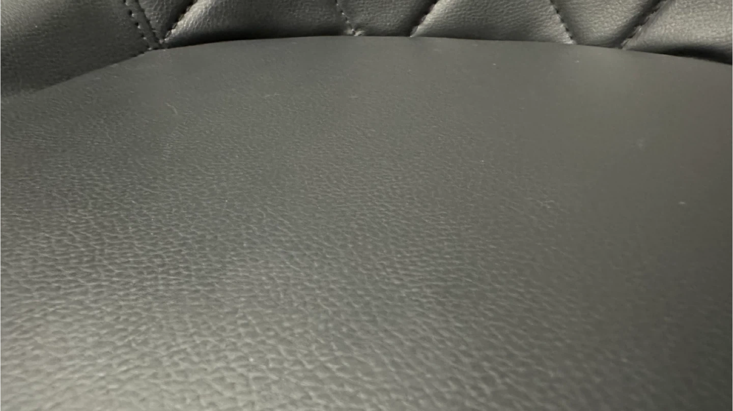 Black PU Leather Office Chair with Wheels - photo 4
