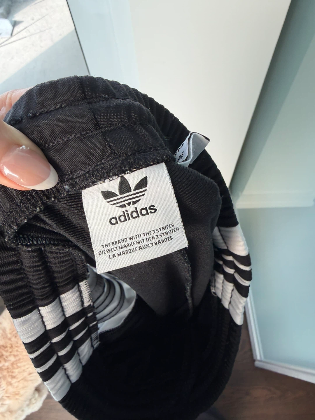 Adidas Adibreak Track Pants - Black with White Stripes - photo 3
