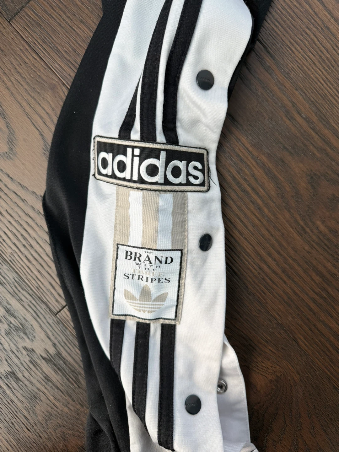 Adidas Adibreak Track Pants - Black with White Stripes