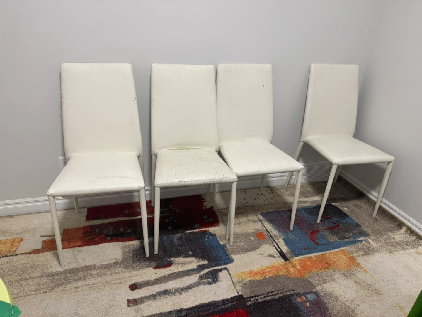 Set of 4 White Dining Chairs - photo 2