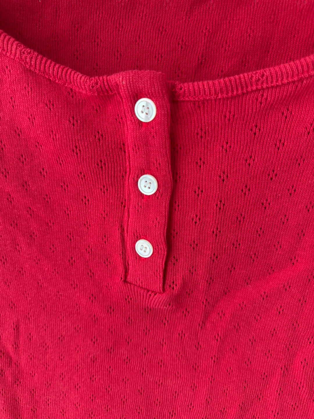 Red Henley Style Top - photo 2