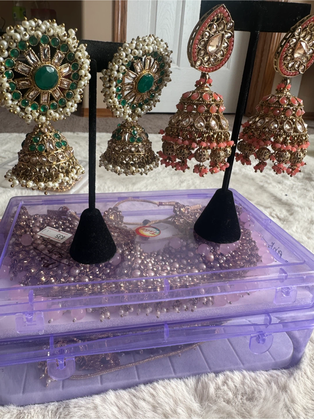 Assorted Indian Earrings and Necklace Set