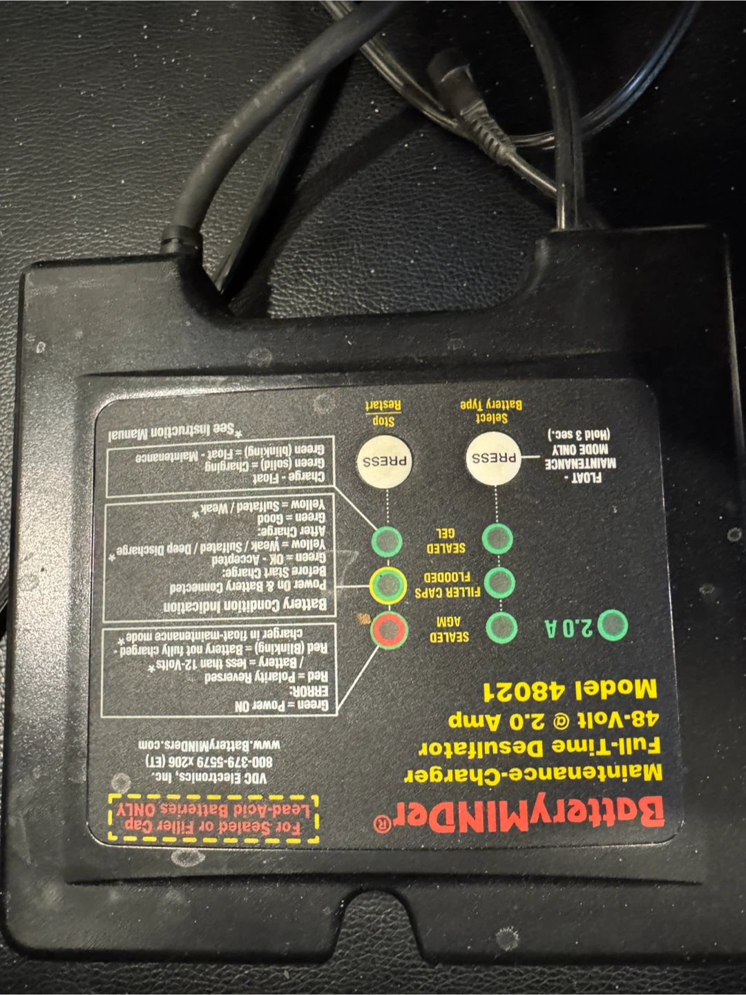 BatteryMINDer 48-Volt 2.0 Amp Maintenance-Charger