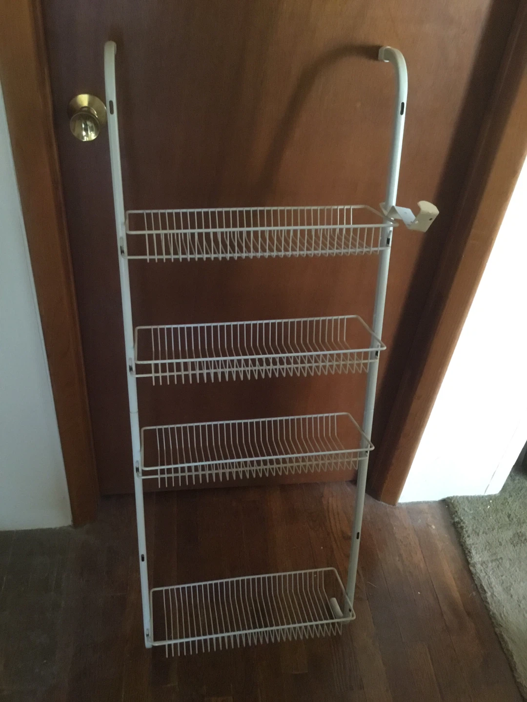 Over door white metal shelves unit - Last Day Tues 3/31