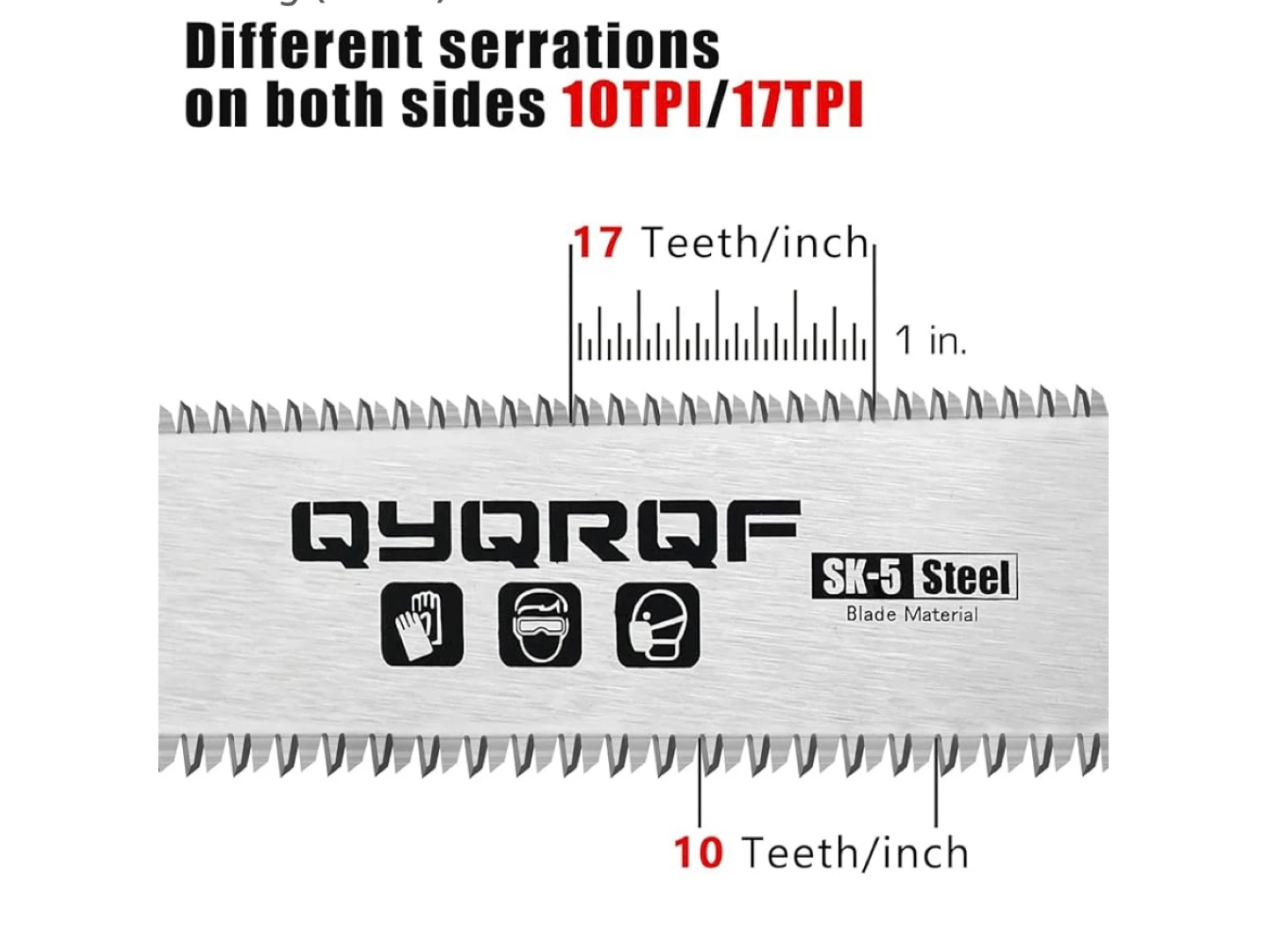 QYRQF 7 Inch Flush Cut Saw Double Edge Woodworking Pull Saw - photo 3