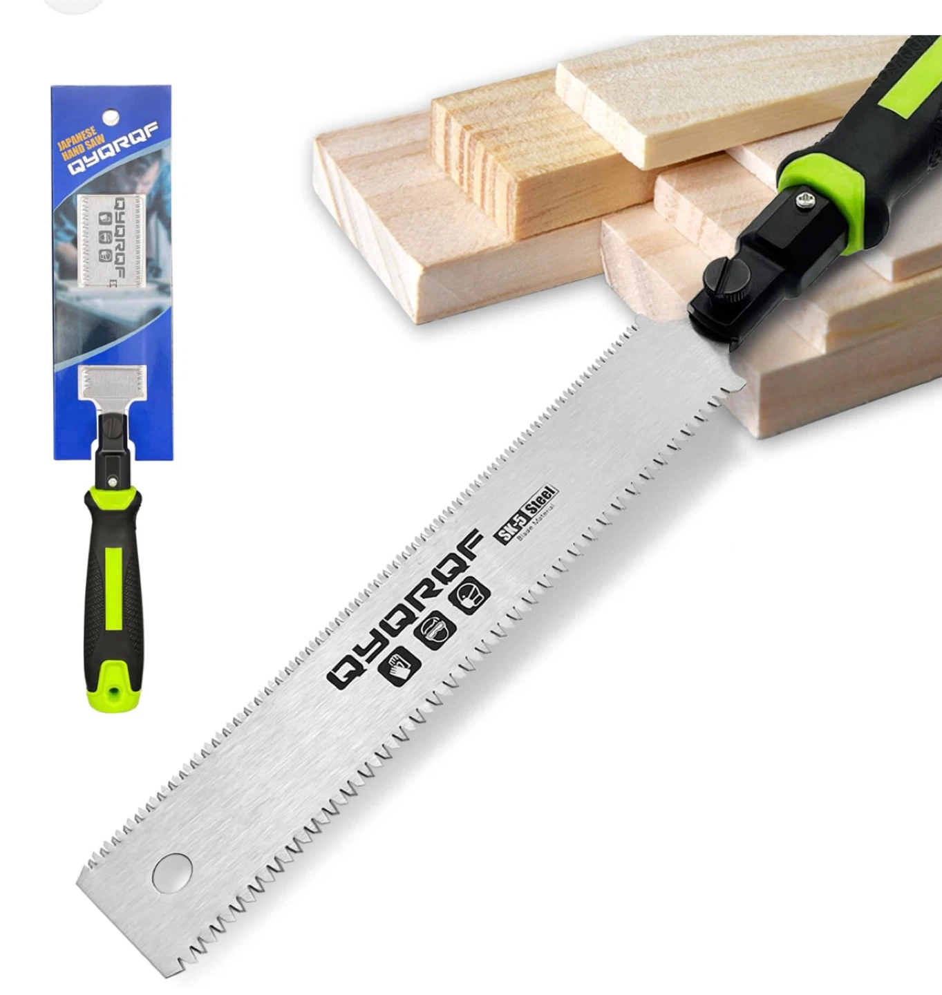 QYRQF 7 Inch Flush Cut Saw Double Edge Woodworking Pull Saw
