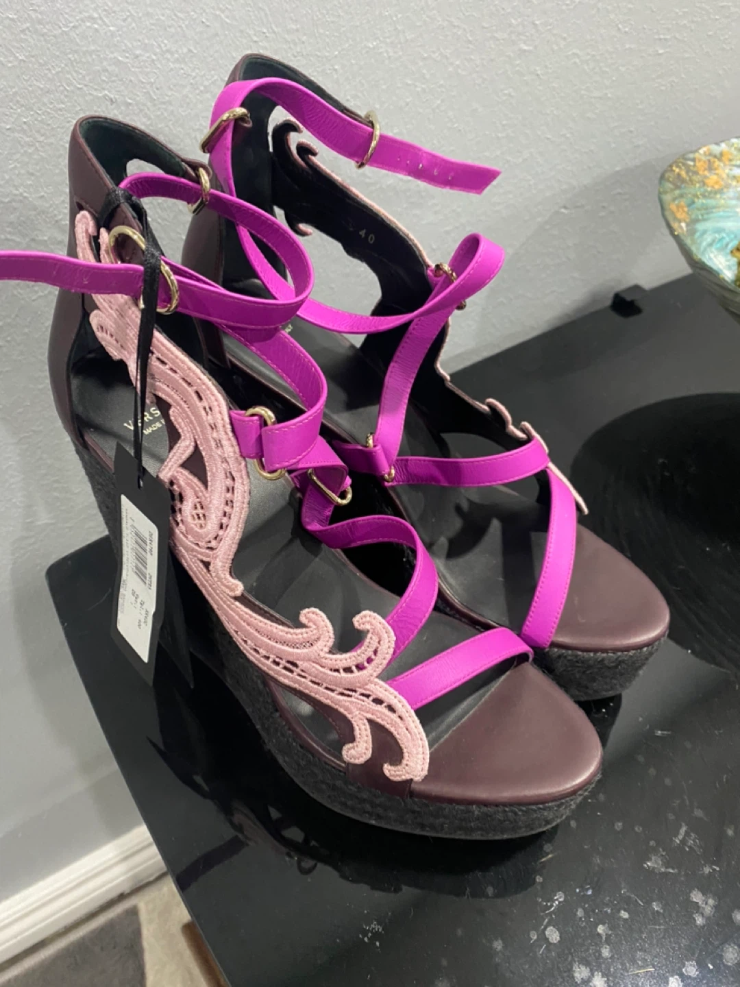 Versace Platform Wedge Sandals
