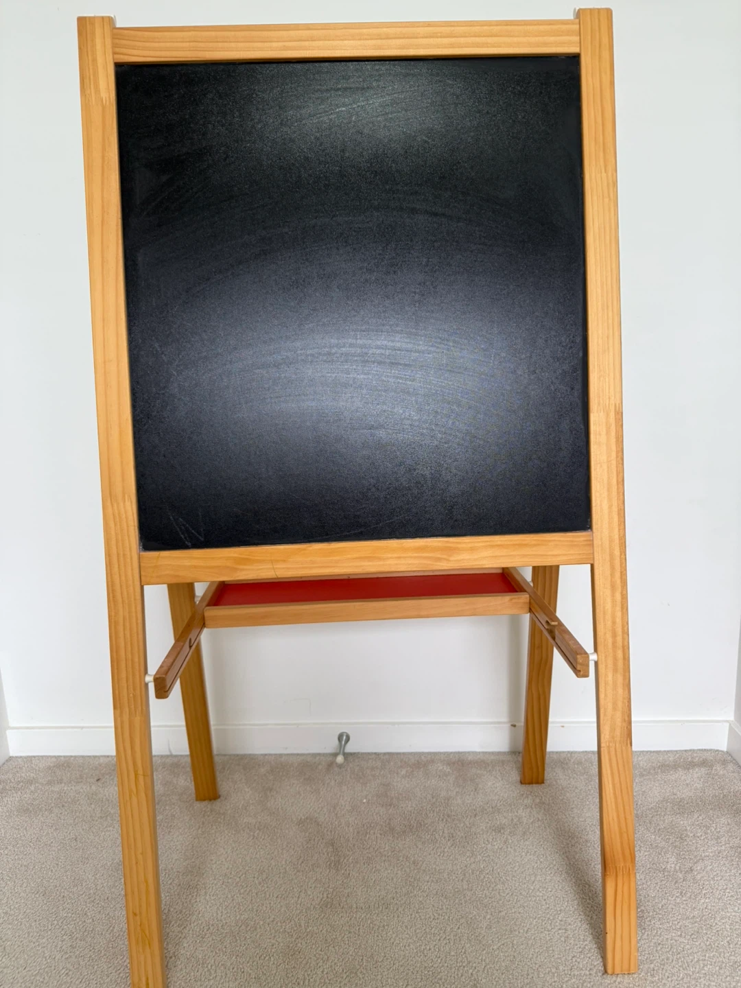 Wooden Easel with Chalkboard and Whiteboard