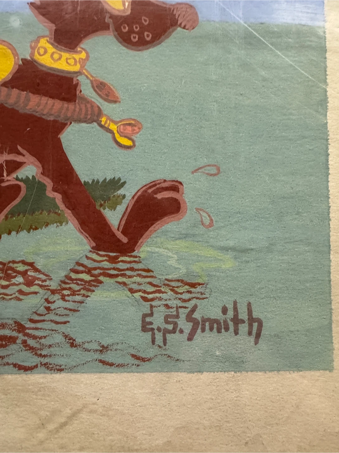 E. E. Smith Hunting Dog and Duck Painting - photo 2