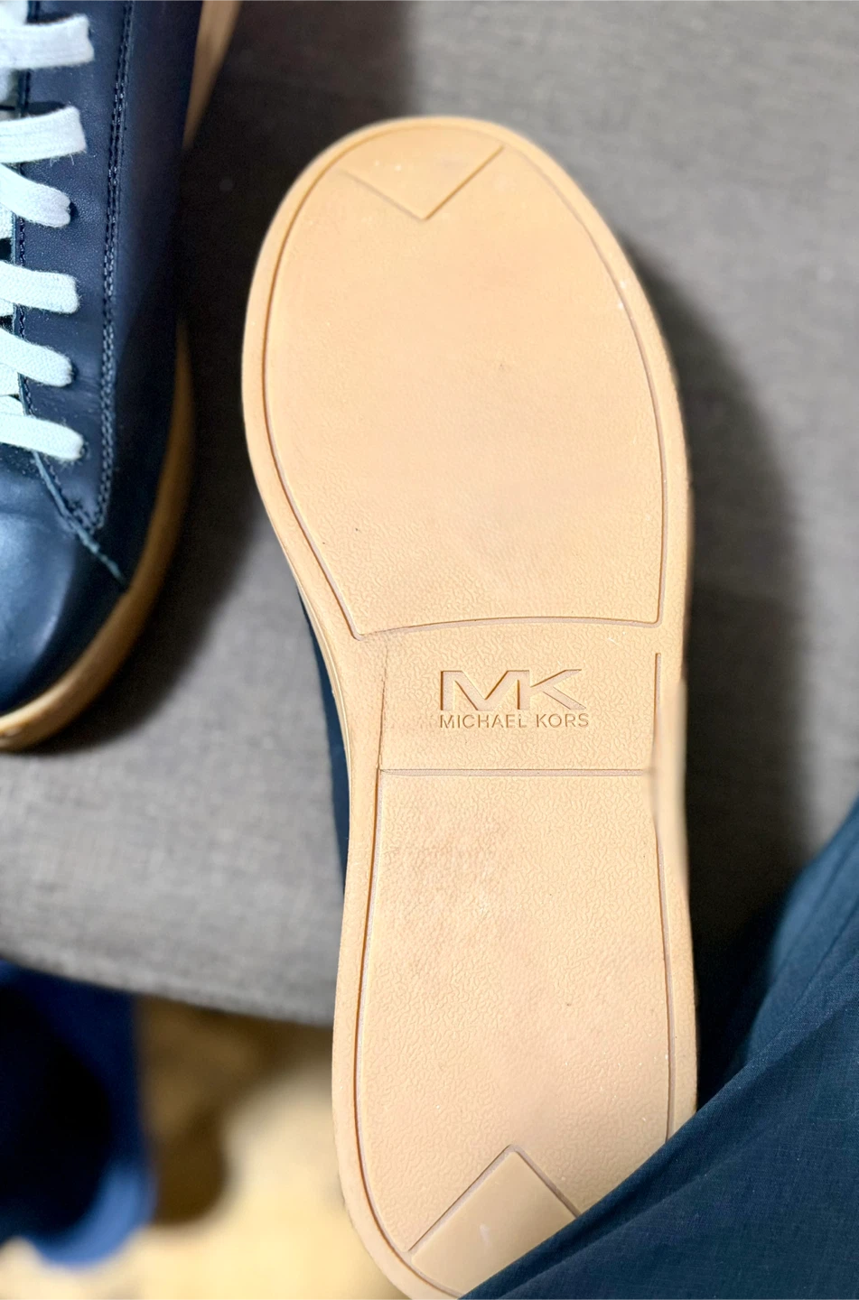 Michael Kors Men's Dark Blue Leather Sneakers - photo 4