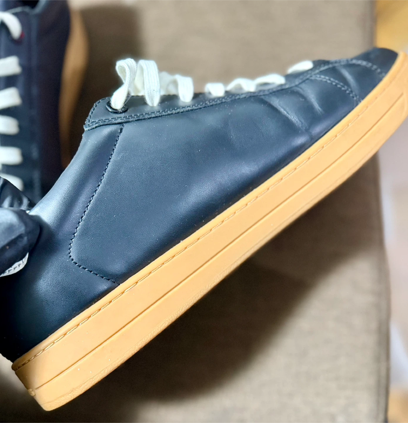 Michael Kors Men's Dark Blue Leather Sneakers - photo 3