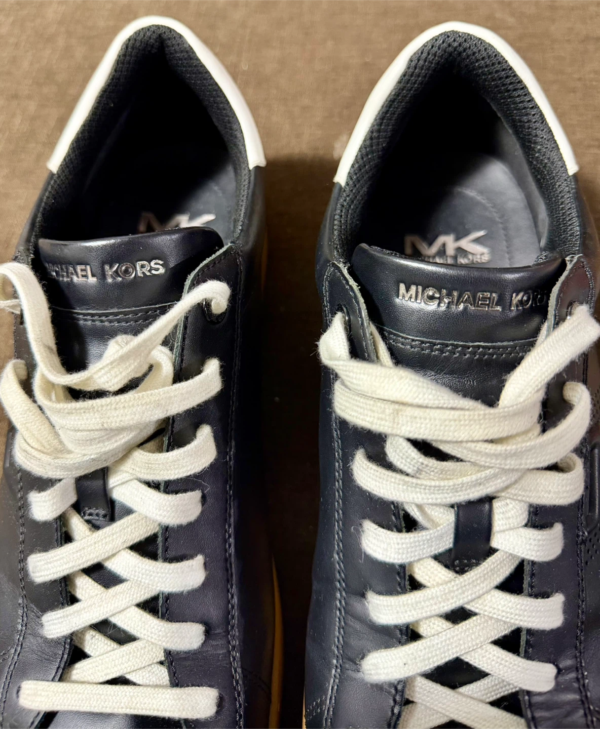 Michael Kors Men's Dark Blue Leather Sneakers