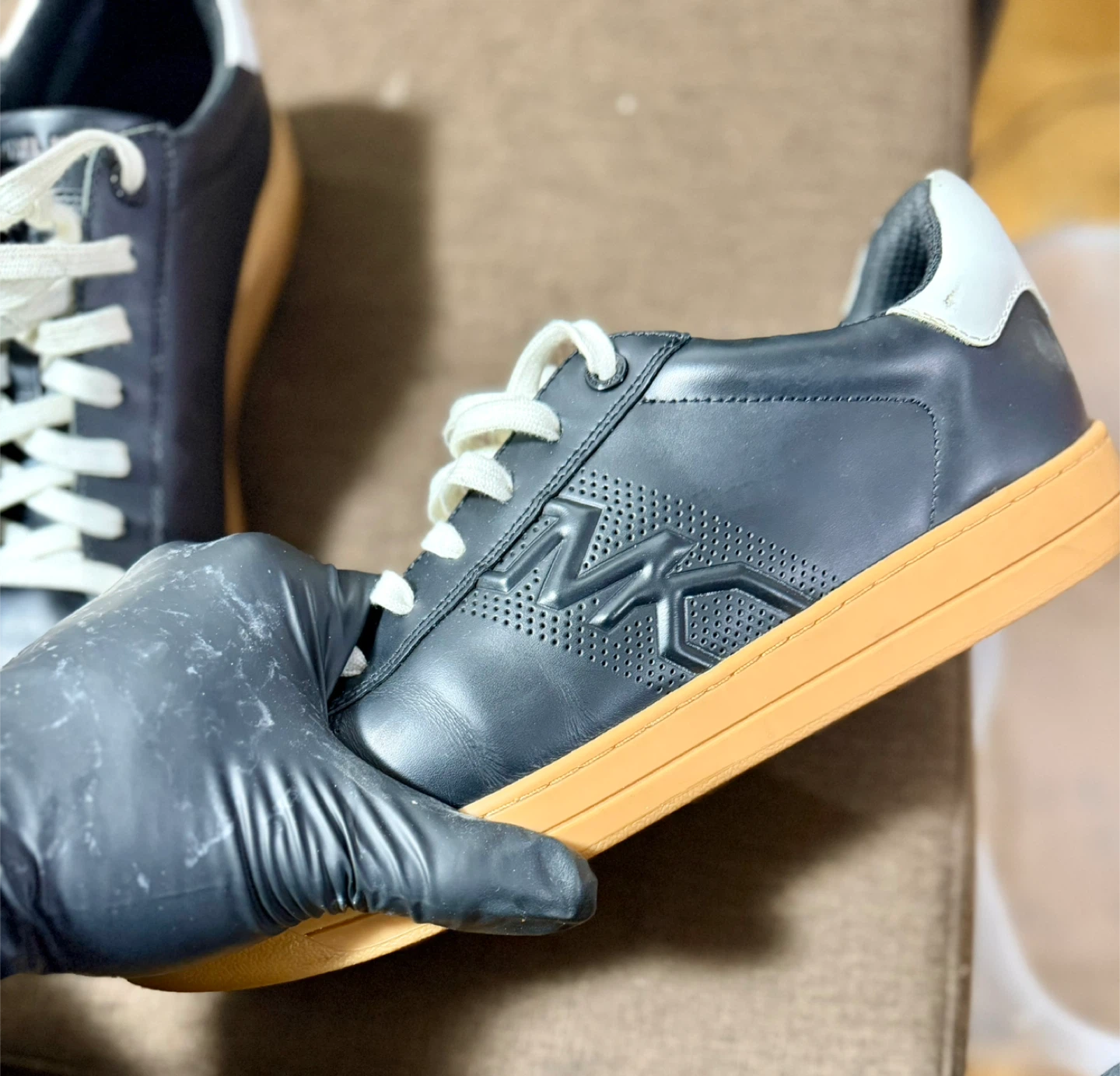 Michael Kors Men's Dark Blue Leather Sneakers - photo 2