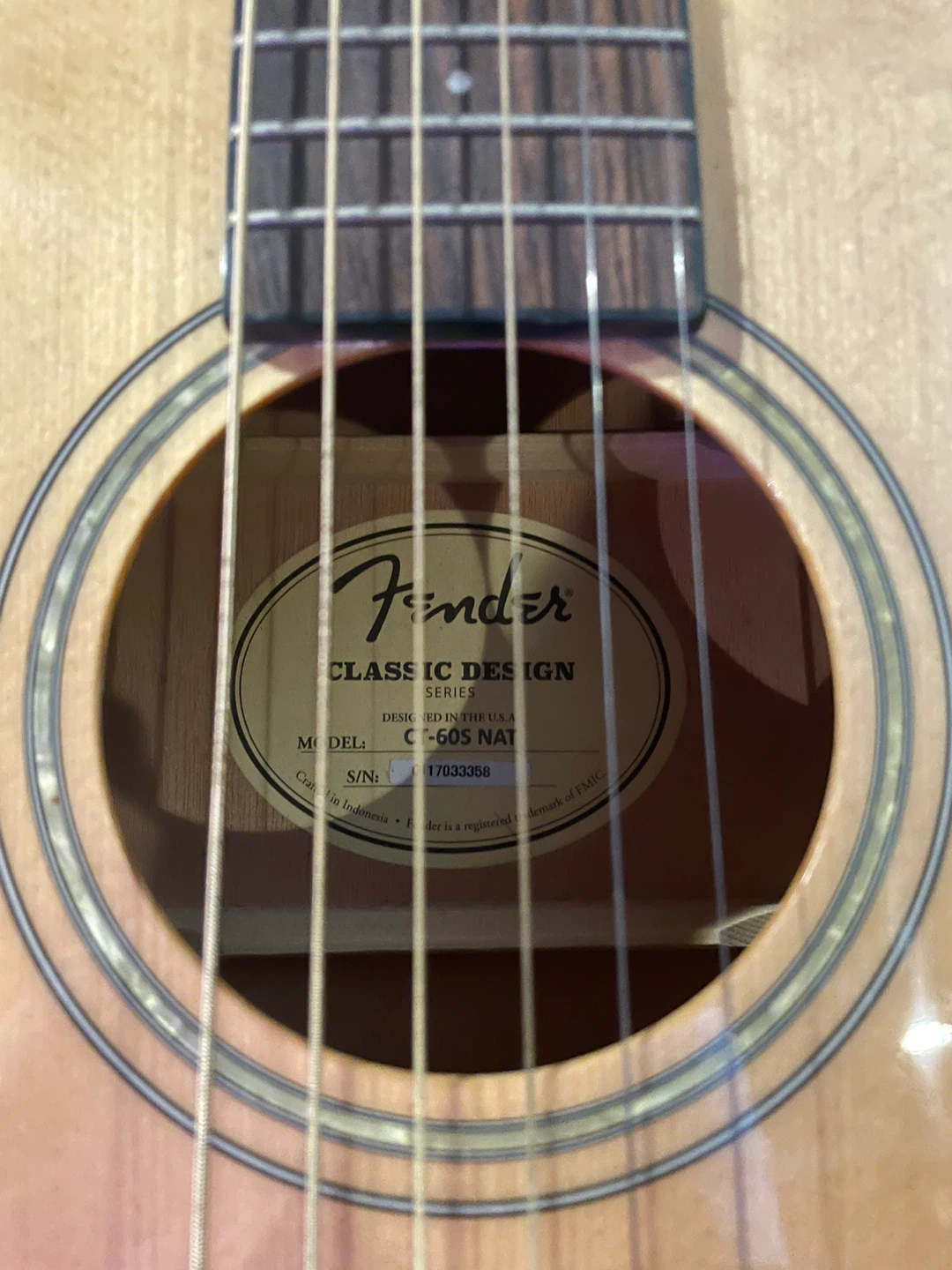 Fender CT-60S NAT Acoustic Guitar - photo 4