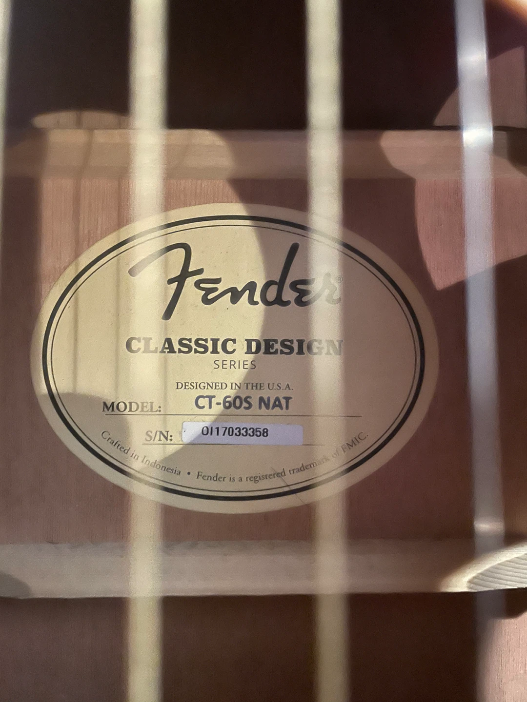 Fender CT-60S NAT Acoustic Guitar - photo 5