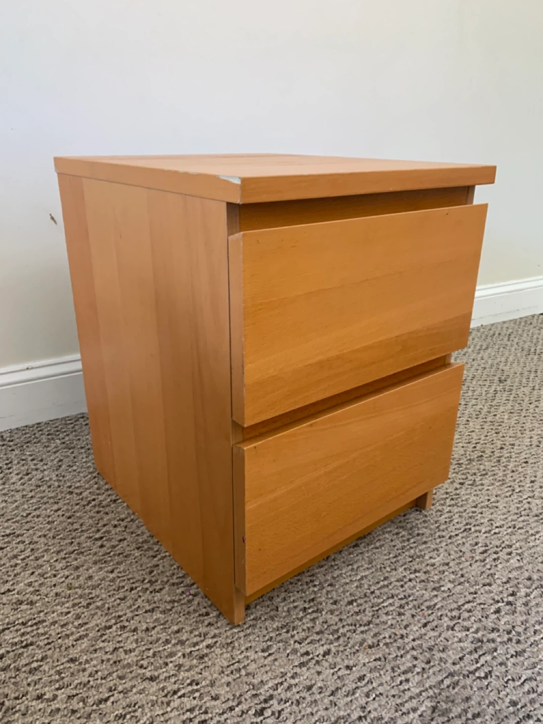 Two-drawer wooden side table - Furniture / Dresser / Drawers