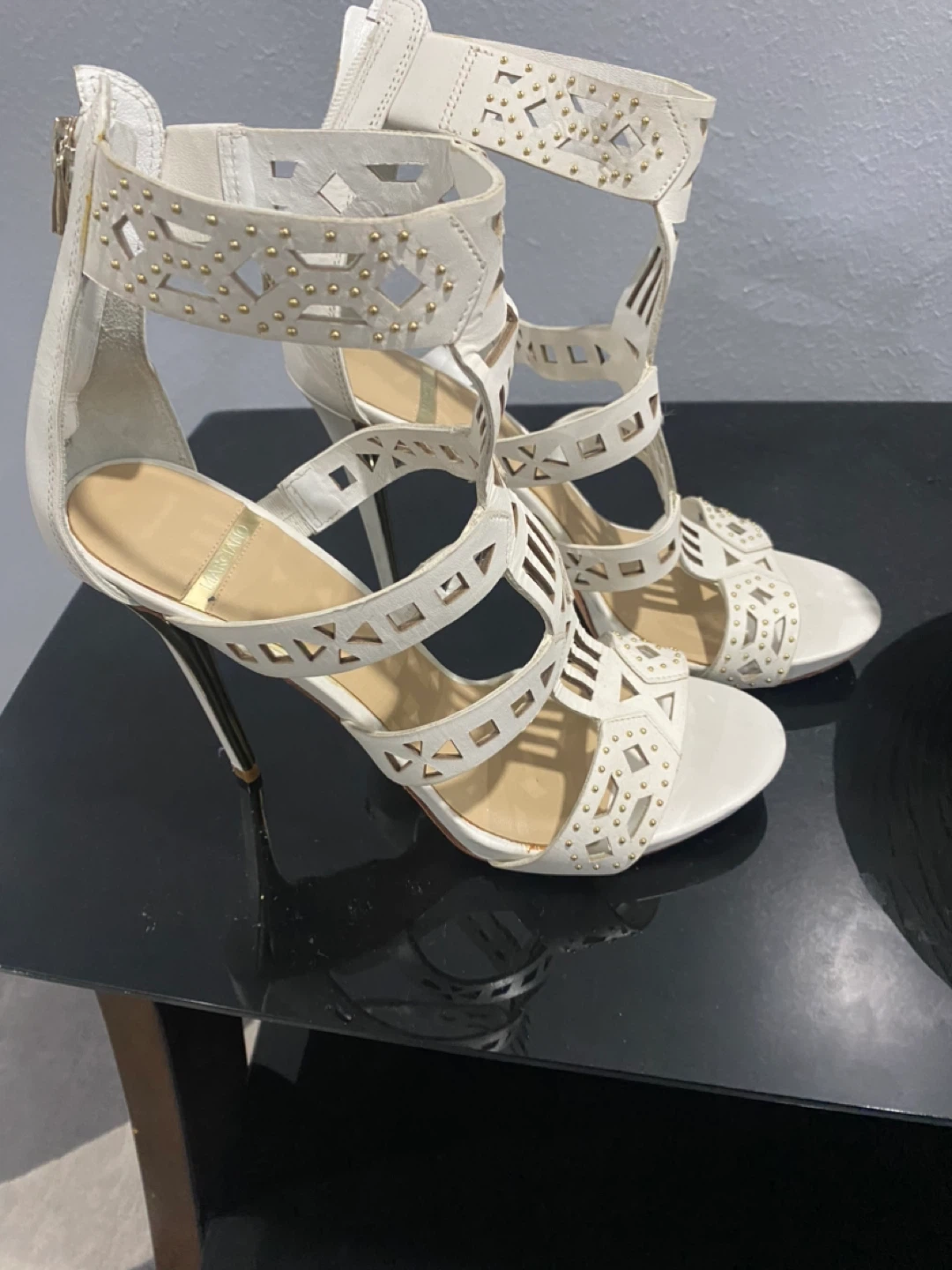 White Marciano Heeled Sandals