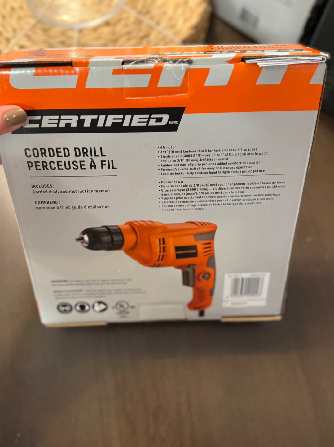Brand new Corded Drill (3/8 in) – still in original packaging. - photo 4