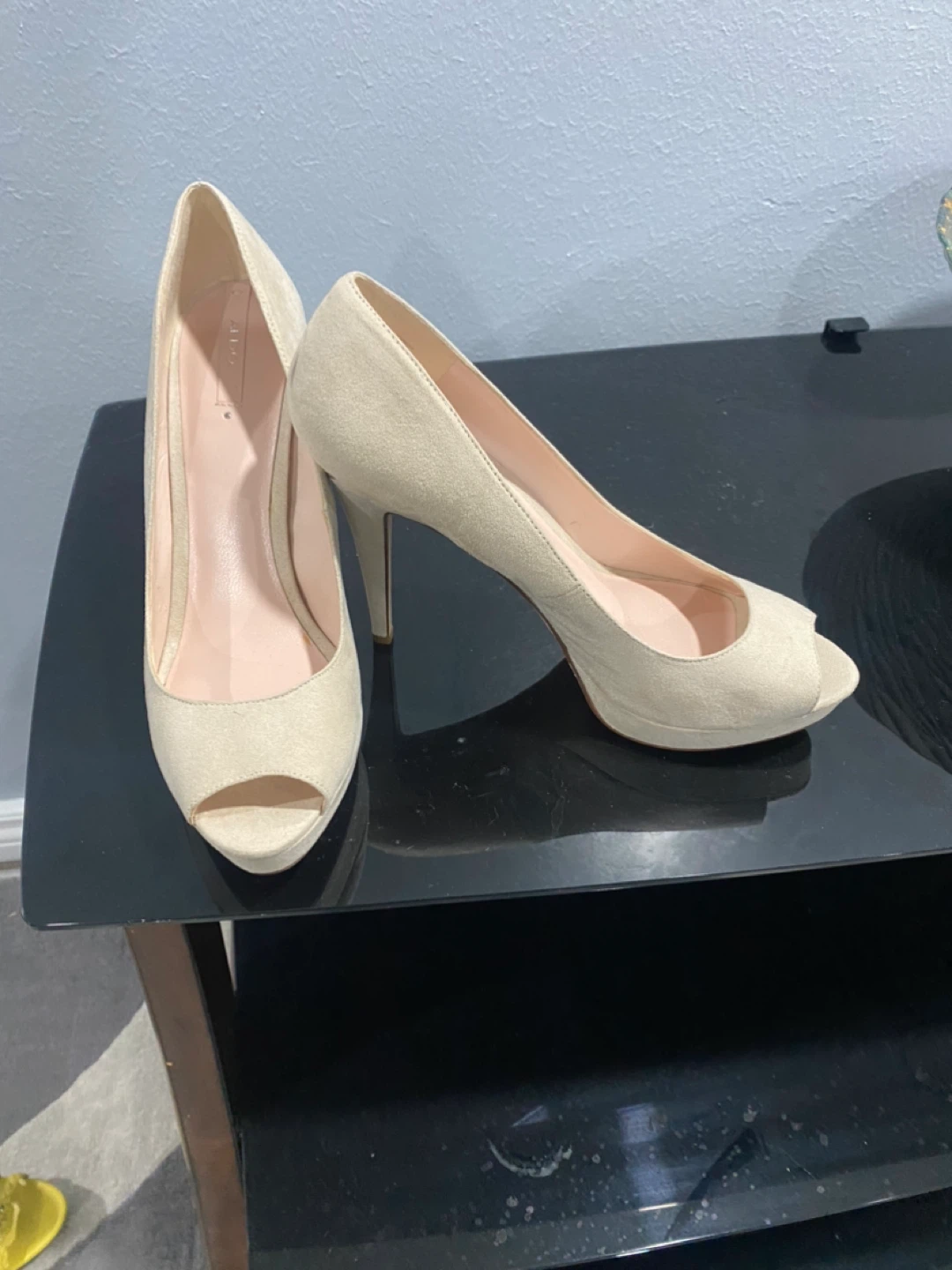 ALDO Women's Peep-Toe Heels - Beige Suede - photo 2
