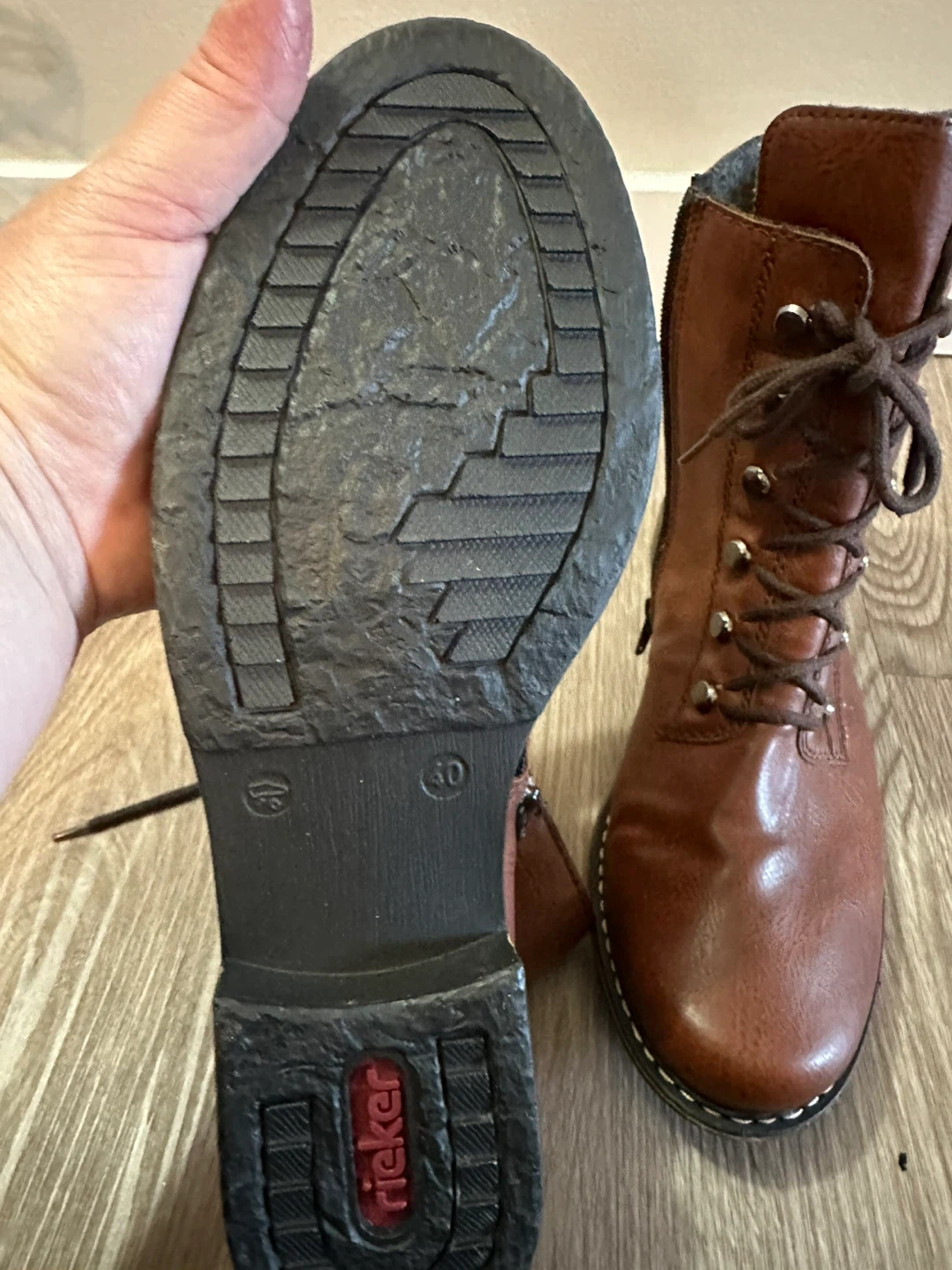 Rieker Women's Brown Lace-Up Boots - Size 40 - photo 2