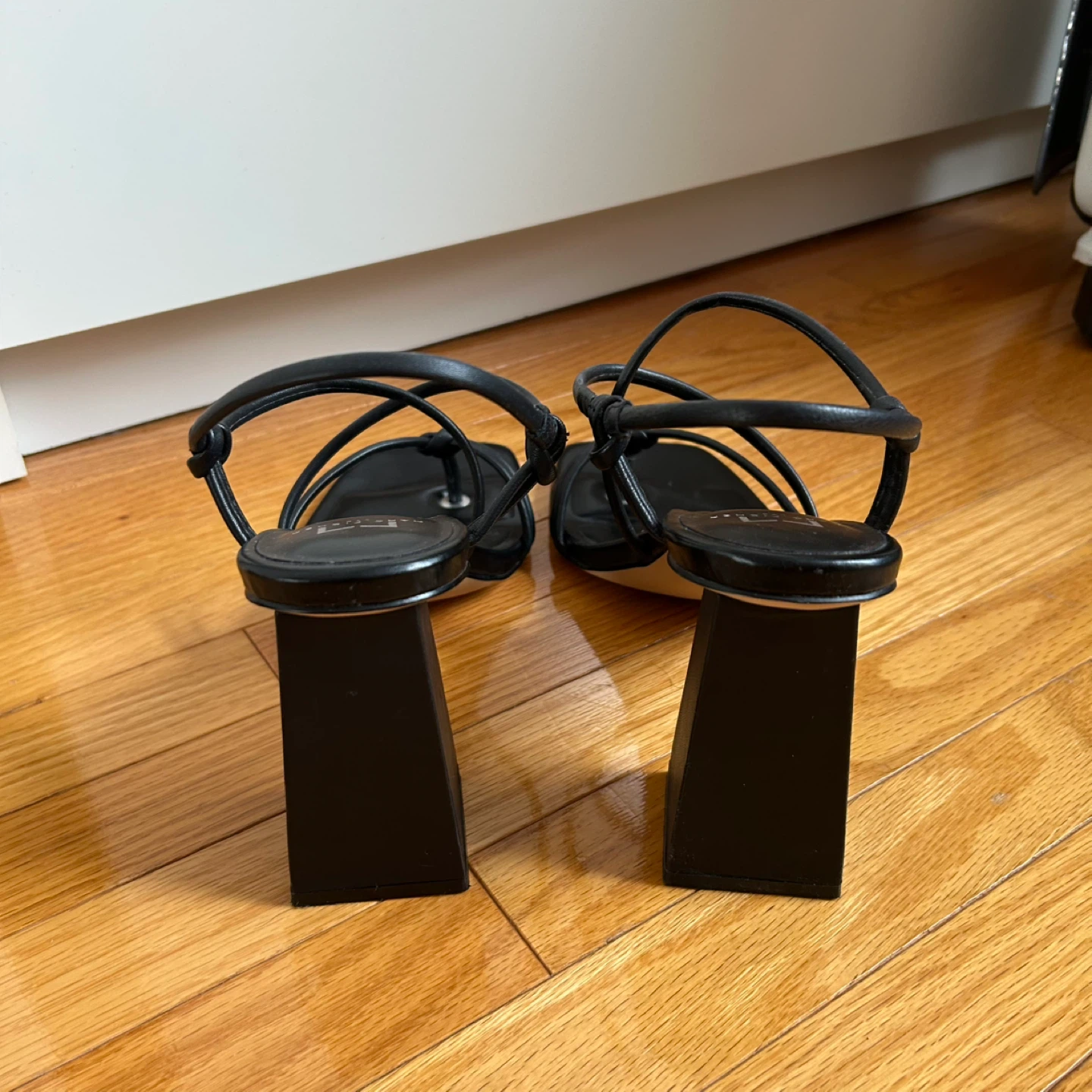 Marc Fisher Black Strappy Block Heel Sandals - photo 5