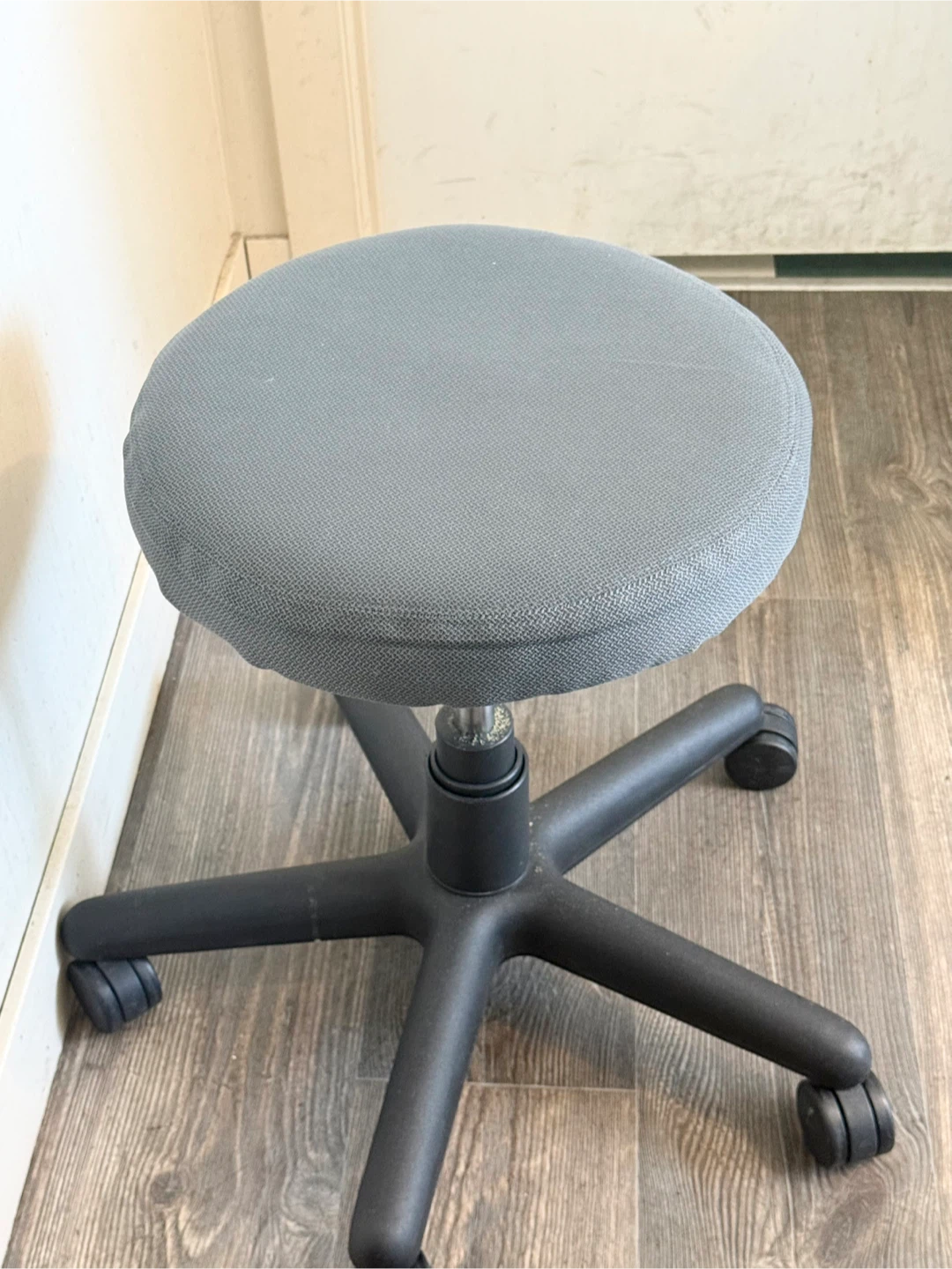 Grey Rolling Stool