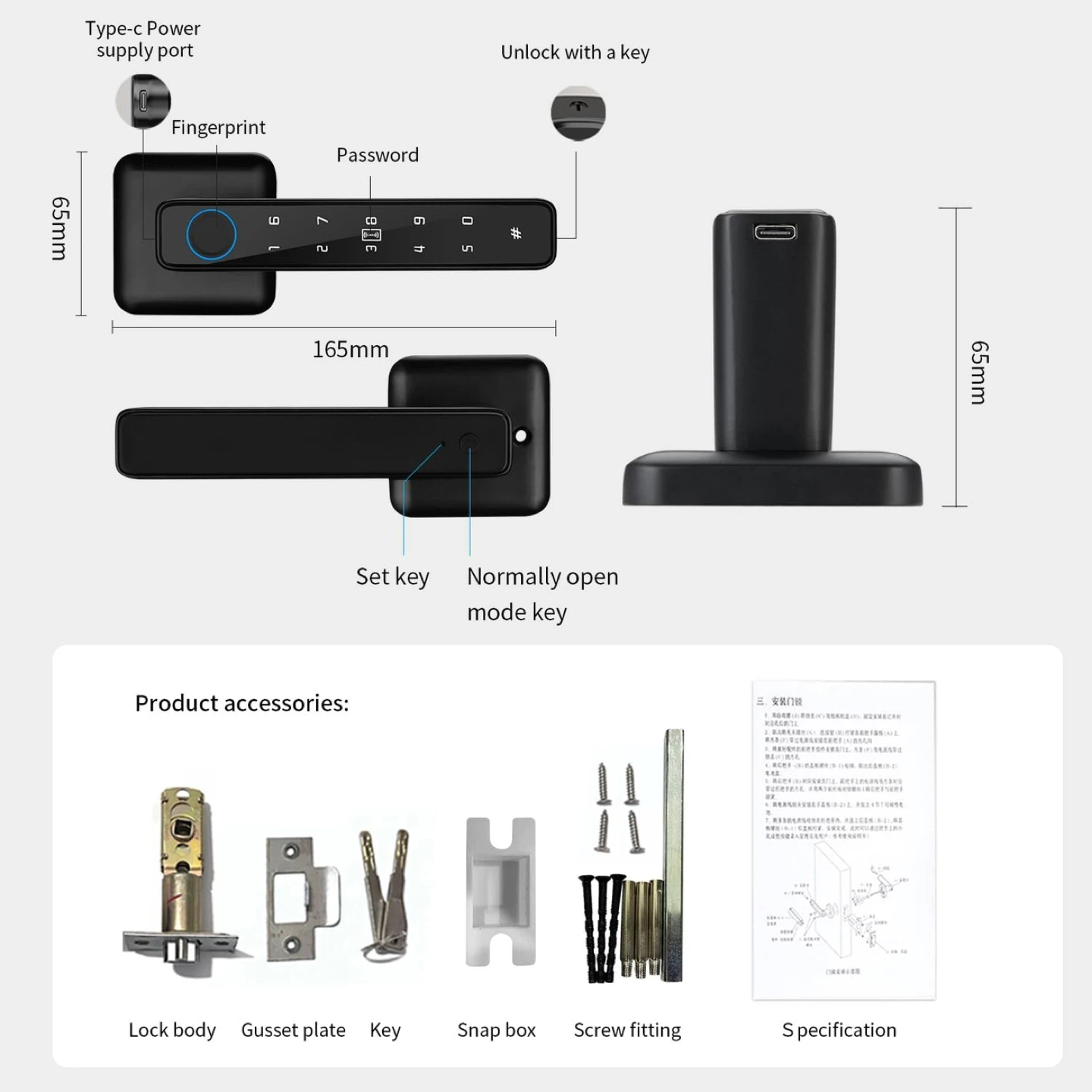 Smart Door Lock with Fingerprint and Keypad - photo 5