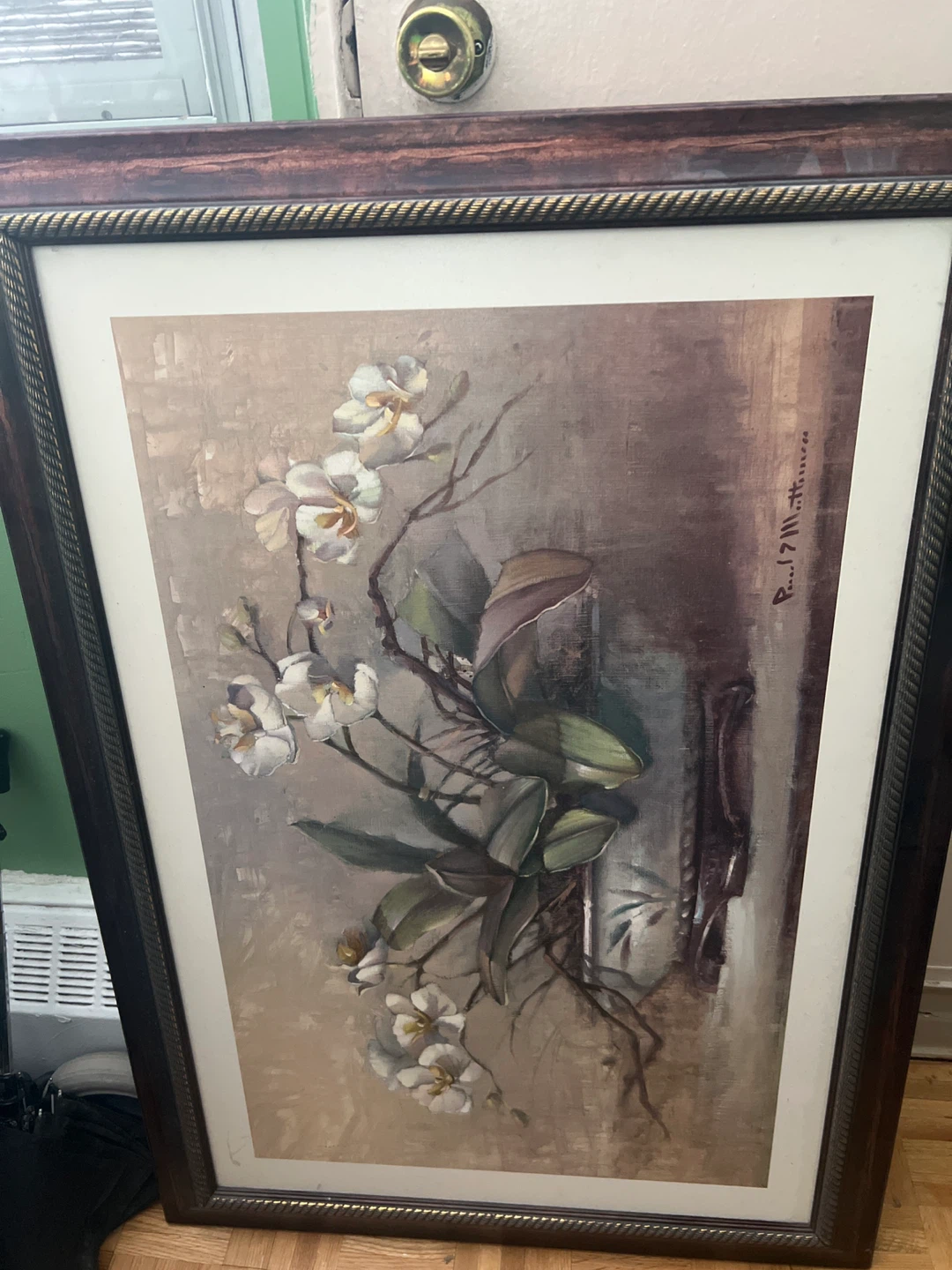 Framed Orchid Painting