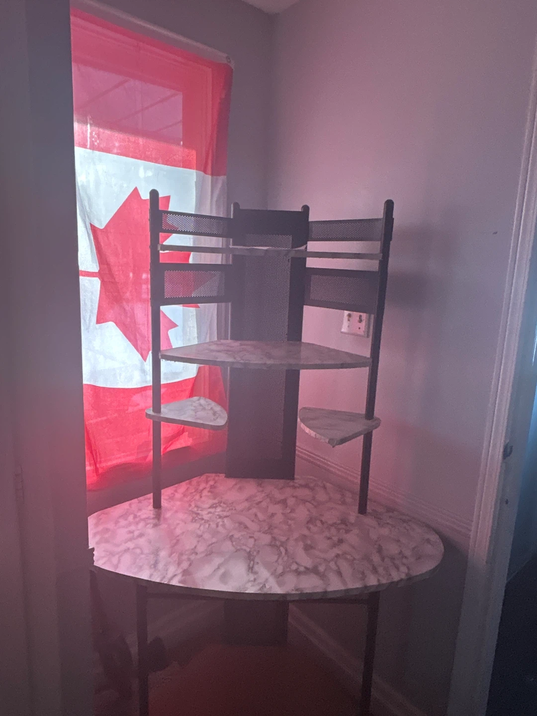 Corner Shelving Unit with Marble Top - photo 3