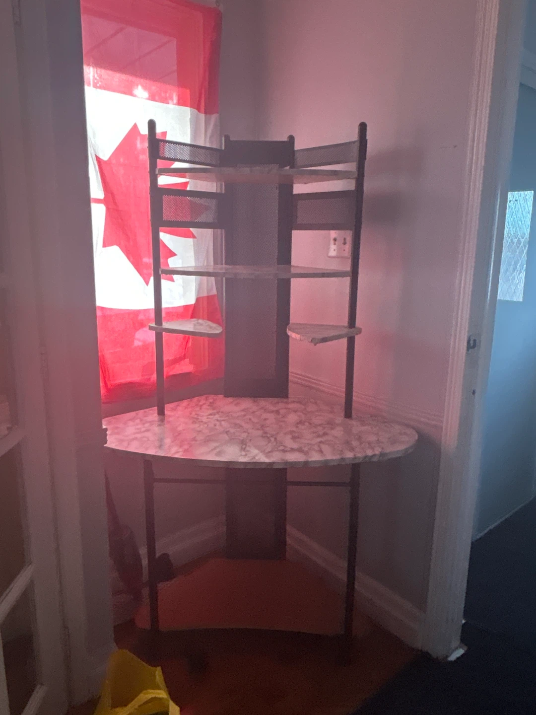 Corner Shelving Unit with Marble Top - photo 2