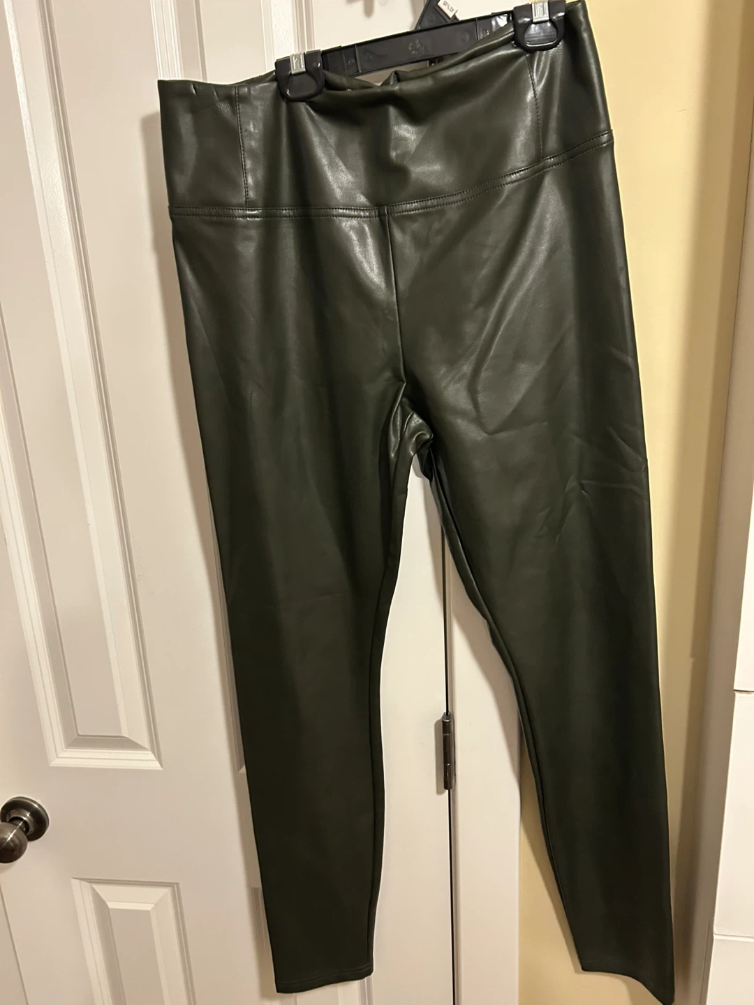 H&M Faux Leather Pants - Grey, Size 14 - photo 2