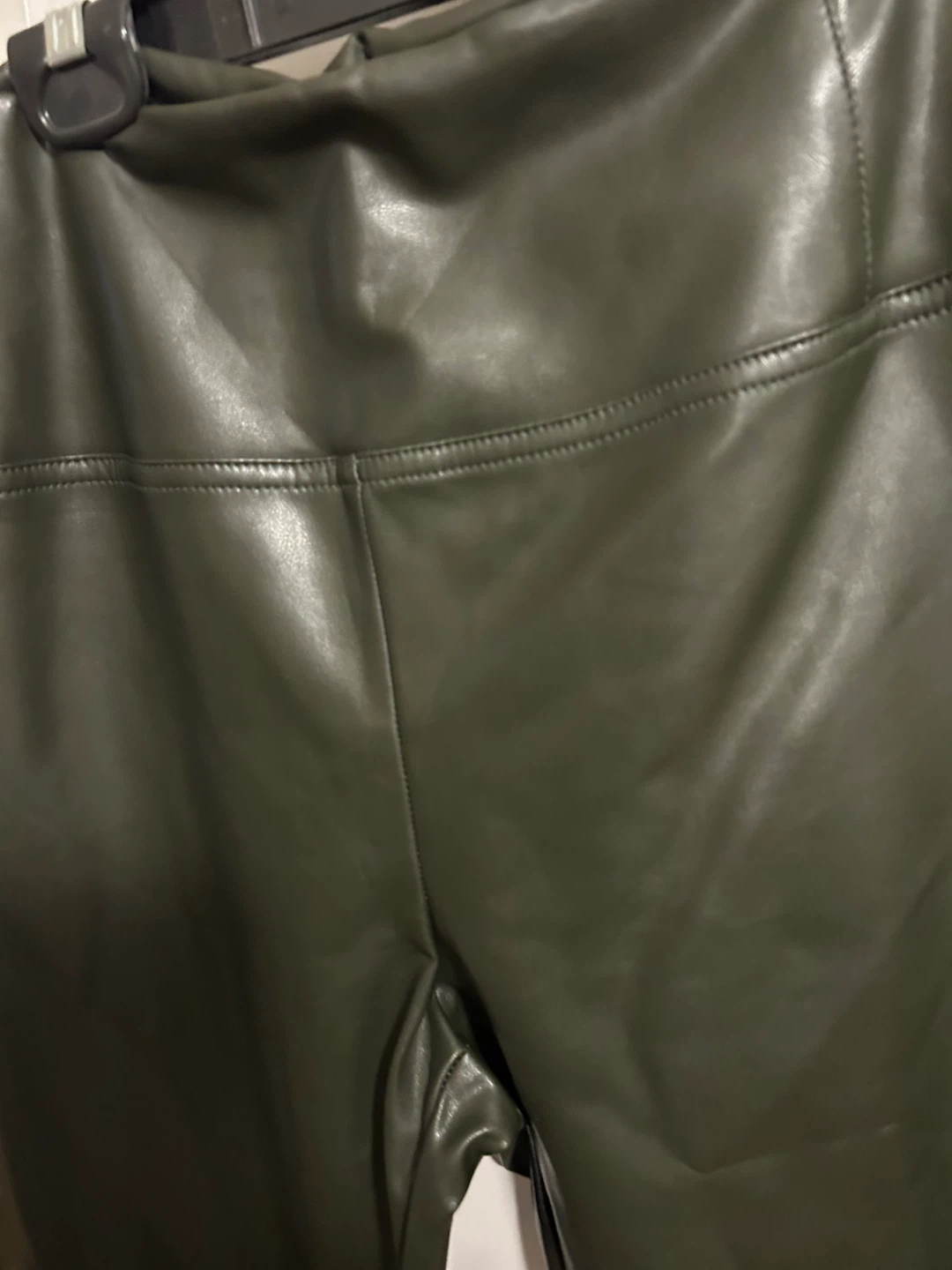 H&M Faux Leather Pants - Grey, Size 14 - photo 3