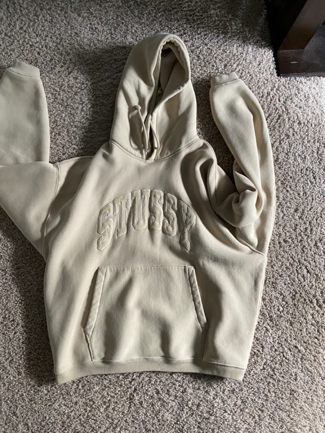 Stüssy Beige Arch Logo Hoodie