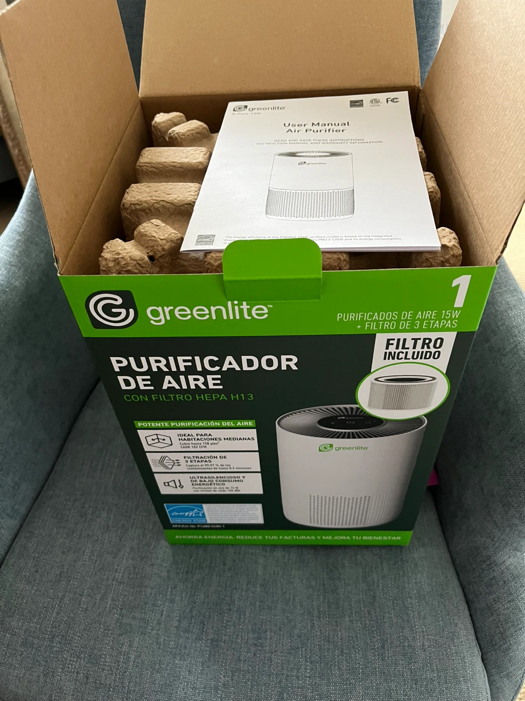 Greenlite Air Purifier with True HEPA H13 Filter - photo 2
