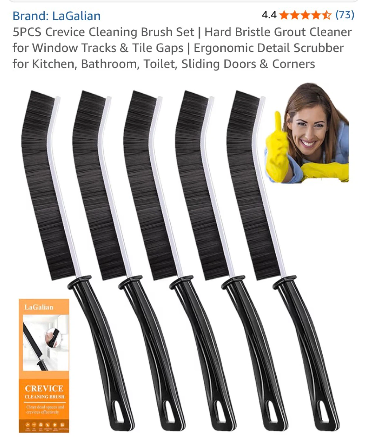 LaGalian 5PCS Crevice Cleaning Brush Set