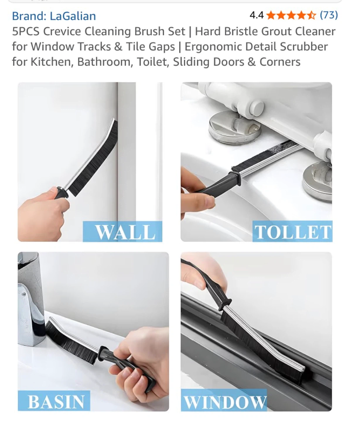 LaGalian 5PCS Crevice Cleaning Brush Set - photo 5