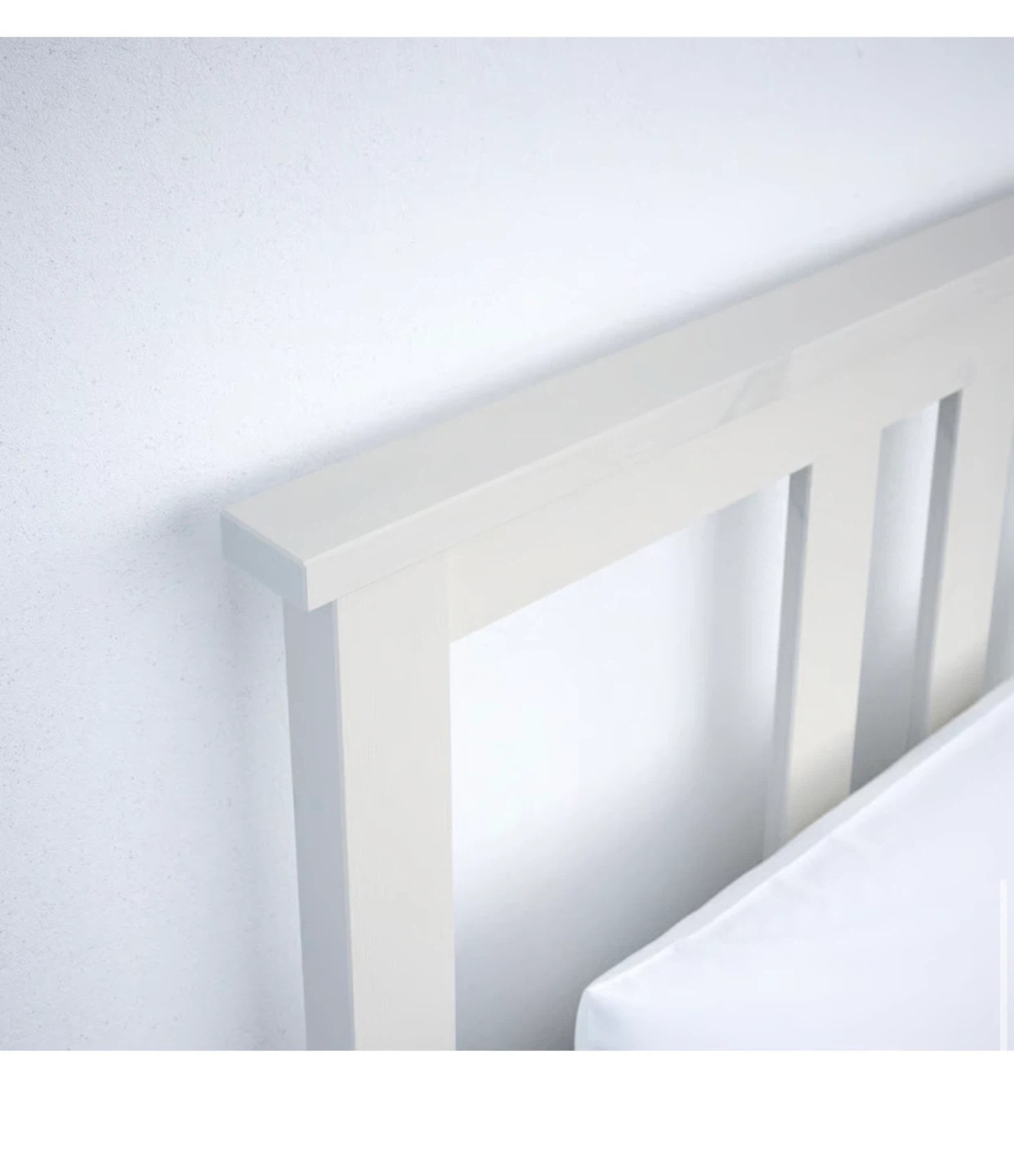White Wooden Bed Frame - photo 5