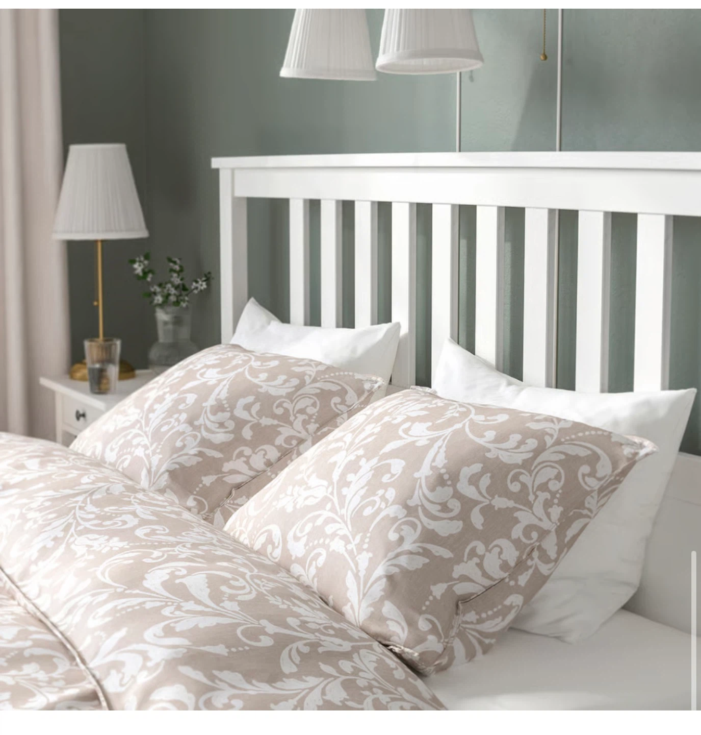 White Wooden Bed Frame - photo 4
