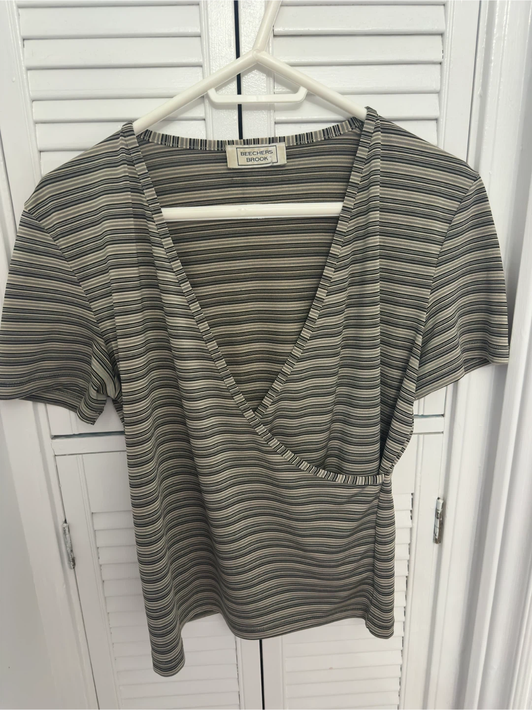 Y2K Beechers Brook Striped Wrap Top