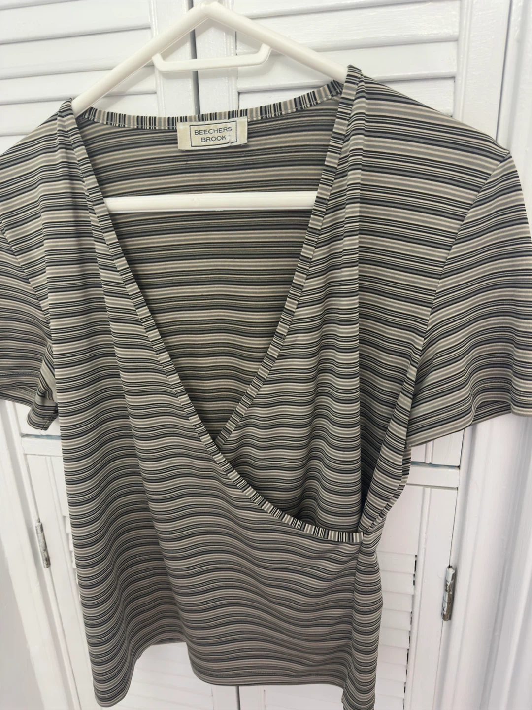 Y2K Beechers Brook Striped Wrap Top - photo 2