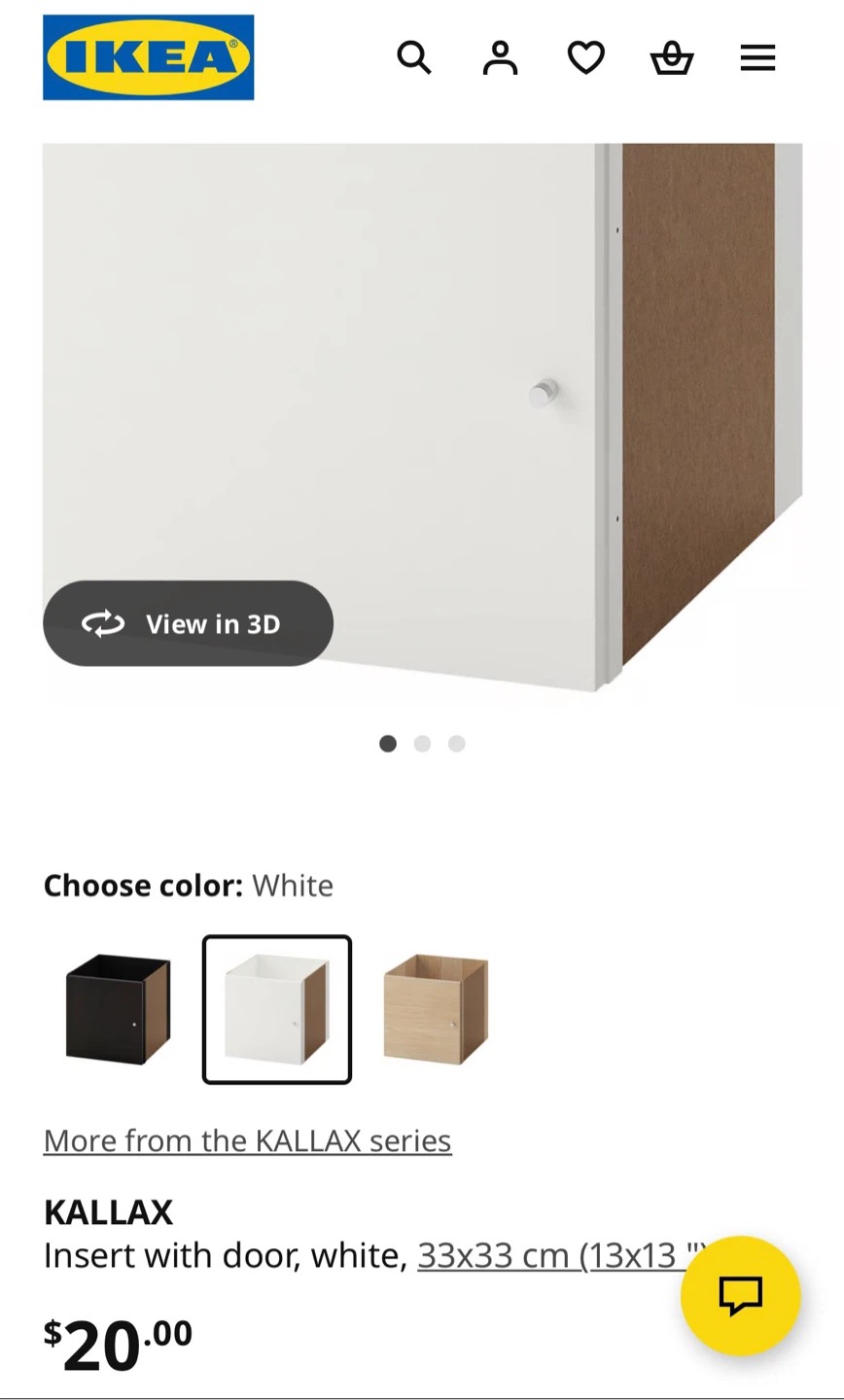 IKEA KALLAX Insert with Door White 33x33 cm - photo 2