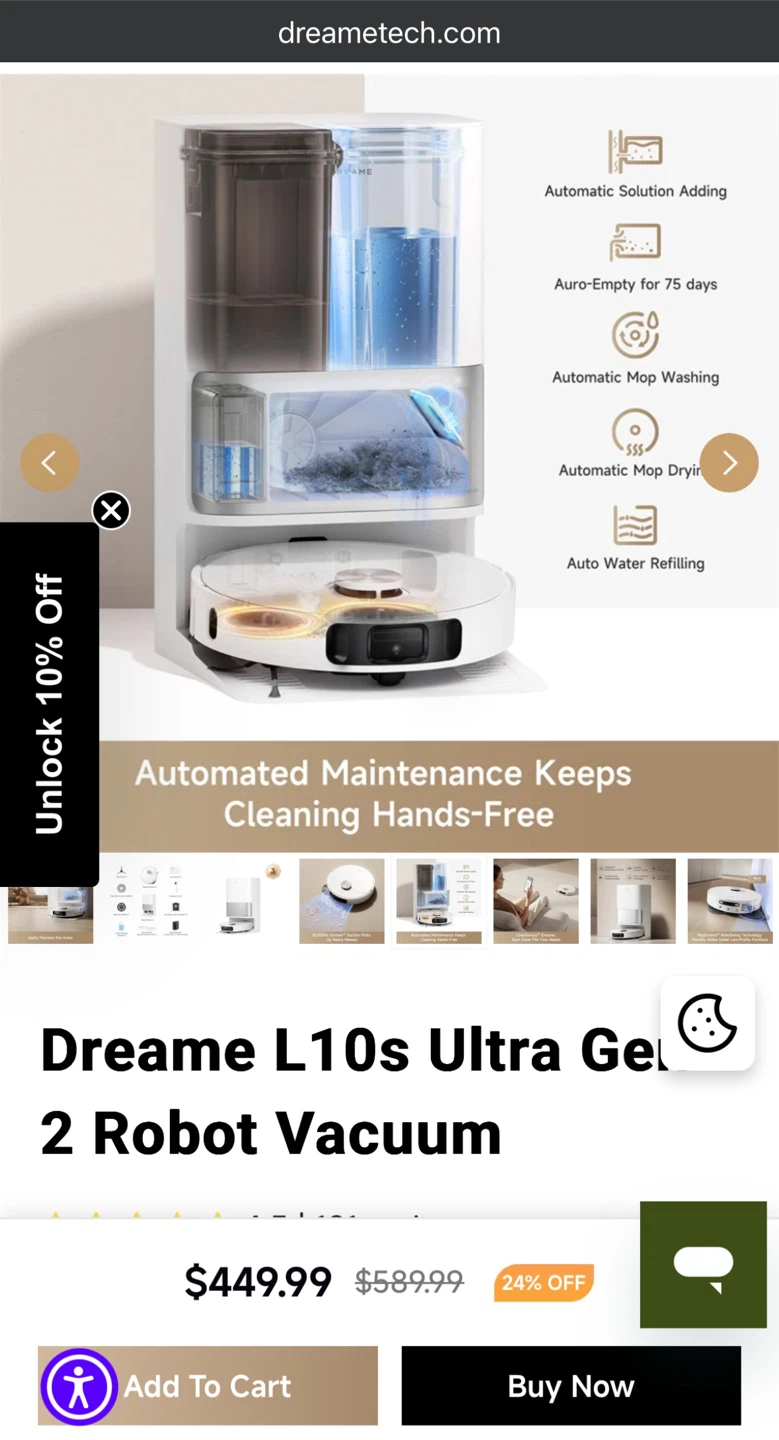 Dreame L10s Ultra G10 Robot Vacuum - photo 3