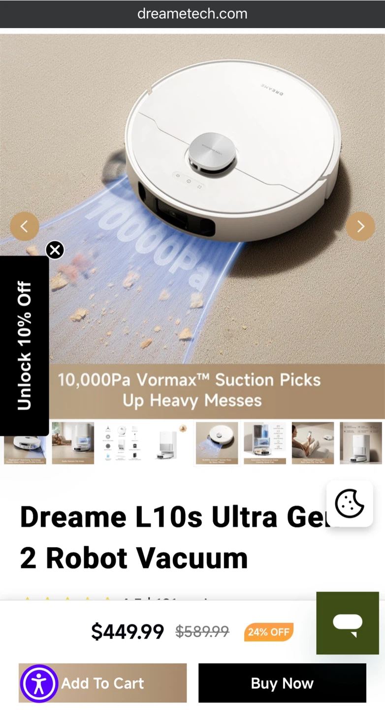 Dreame L10s Ultra G10 Robot Vacuum - photo 2